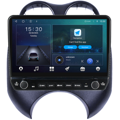 Navigatie dedicata Nissan March 2010-2013 Tesla cu butoane rotative model 2024, 4GB RAM 64GB ROM, Procesor Quadcore, Android 14, Display QLED 10", DSP, Carplay&Android Auto [6]