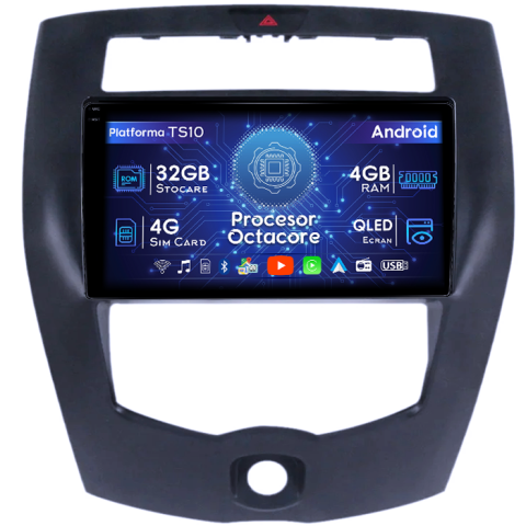 Livina 2007-2016 - Navigatie dedicata Nissan Livina 2013-2016, 4GB RAM 32GB ROM, Octacore, Android 14, Display QLED 1K 9", DSP, Carplay&Android Auto, SIM 4G, Bluetooth, Ventilator Activ