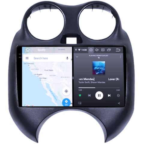 Navigatie dedicata Nissan March 2010-2013 & Micra 2010-2015, 8GB RAM 128GB ROM, Octacore, Platforma TS18, Android 14, Display QLED 9", Suporta camera 360", DSP, Carplay&Android Auto, SIM 4G, Ventil [6]