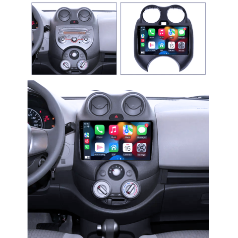 Navigatie dedicata Nissan March 2010-2013 & Micra 2010-2015, 8GB RAM 128GB ROM, Octacore, Platforma TS18, Android 14, Display QLED 9", Suporta camera 360", DSP, Carplay&Android Auto, SIM 4G, Ventil [5]