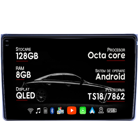 Navigatii Dedicate - Navigatie dedicata Dodge RAM 2009-2012, 8GB RAM 128GB ROM, Octacore, Platforma TS18, Android 14, Display QLED 9", Suporta camera 360", DSP, Carplay&AndroidAuto