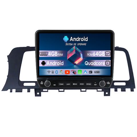 Navigatii Dedicate - Navigatie dedicata Nissan Murano Z51 2008 - 2014 Tesla cu butoane rotative model 2024, 4GB RAM 64GB ROM, Procesor Quadcore, Android 14, Display QLED 10", DSP, Carplay&Android Auto