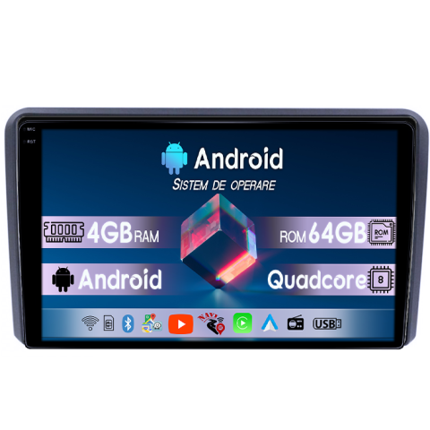 Navara D40 (2005-2014) - Navigatie dedicata Nissan Navara D40 2004-2014, 4GB RAM 64GB ROM, Quad Core, Display 9" QLED  Carplay, Android 14, Bluetooth, Magazin Play, Suport Camere AHD