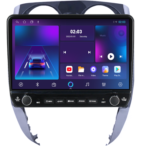 Navigatie dedicata Nissan Note 2012-2019 Tesla cu butoane rotative model 2024, 4GB RAM 64GB ROM, Procesor Quadcore, Android 14, Display QLED 10", DSP, Carplay&Android Auto [5]