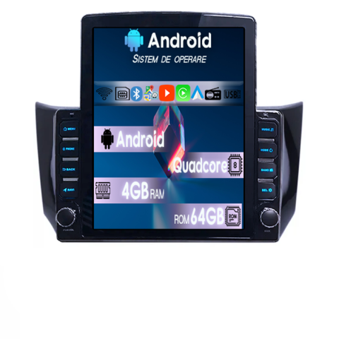 Sylphy 2012-2018 - Navigatie dedicata Nissan Sylphy 2012-2018 Tesla Style, 4GB RAM 64GB ROM, Procesor Quadcore, Android 14, Display QLED 9.7", DSP, Carplay&Android Auto