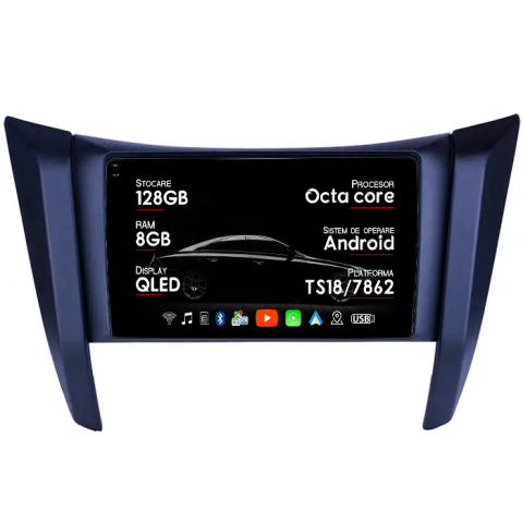 Navara NP300 Frontier 2017 - Navigatie dedicata Nissan Navara NP300 Frontier 2017, 8GB RAM 128GB ROM, Octacore, Platforma TS18, Android 13, Display QLED 9”, Suporta camera 360º, DSP, Carplay&Android Auto, SIM 4G, Ventilator Activ