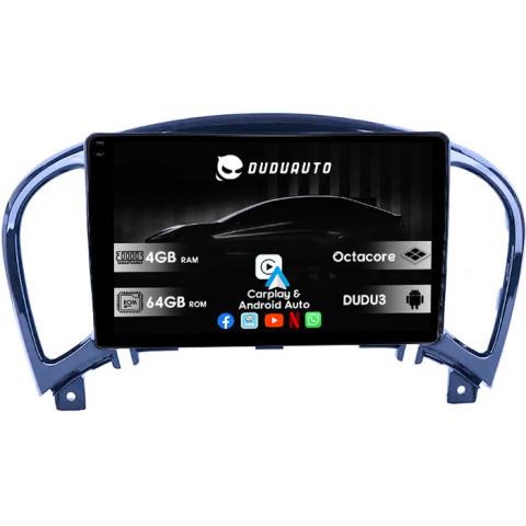 Navigatii Dedicate - Navigatie dedicata Nissan Juke 2010-2014, DUDU3, 4GB RAM 64GB ROM, Octacore, Platforma 8581, Android, Display QLED 9", DSP, Carplay&AndroidAuto