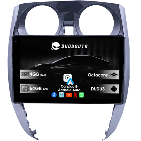Navigatii Dedicate - Navigatie dedicata Nissan Note 2012-2019, DUDU3, 4GB RAM 64GB ROM, Octacore, Platforma 8581, Android, Display QLED 9", DSP, Carplay&AndroidAuto