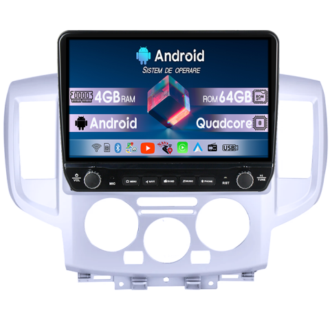 NV200 2011-2018 - Navigatie dedicata Nissan NV200 2011-2018 Tesla cu butoane rotative model 2024, 4GB RAM 64GB ROM, Procesor Quadcore, Android 14, Display QLED 10", DSP, Carplay&Android Auto