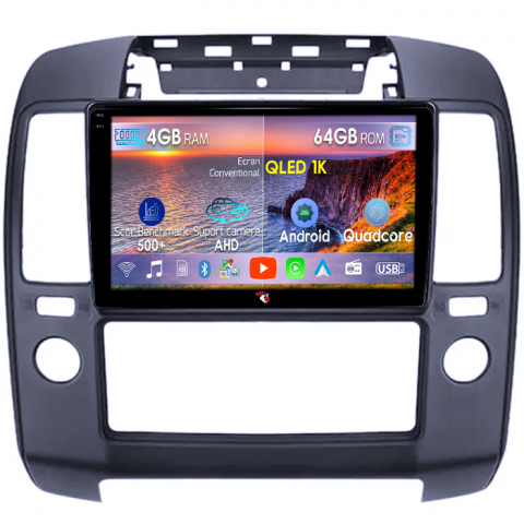 Pathfinder R51 (2004-2012) - Navigatie dedicata Nissan Pathfinder 2004-2012, 4GB RAM 64GB ROM, Octacore, Android 14, Display QLED 1K 9", Carplay&Android Auto, SIM 4G, Ventilator Activ