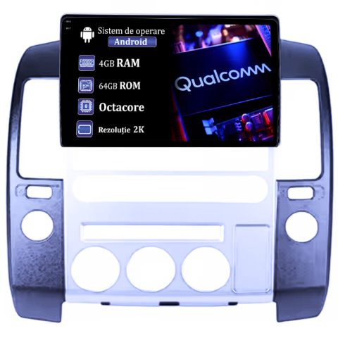 Pathfinder R51 (2004-2012) - Navigatie dedicata Nissan Pathfinder P51, 4GB RAM 64GB ROM, Procesor Qualcomm Octacore, Android 14, Rezolutie 2K, Display QLED 9", DSP, Carplay&Android Auto, SIM 4G