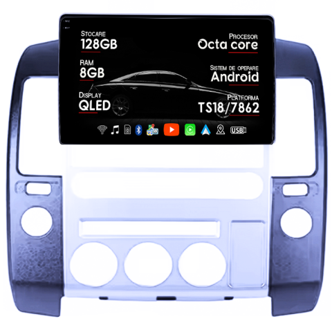 Pathfinder R51 (2004-2012) - Navigatie dedicata Nissan Pathfinder P51, 8GB RAM 128GB ROM, Octacore, Platforma TS18, Android 14, Display QLED 9â, Suporta camera 360Âş, DSP, Carplay&Android Auto, SIM 4G, Ventilator Activ