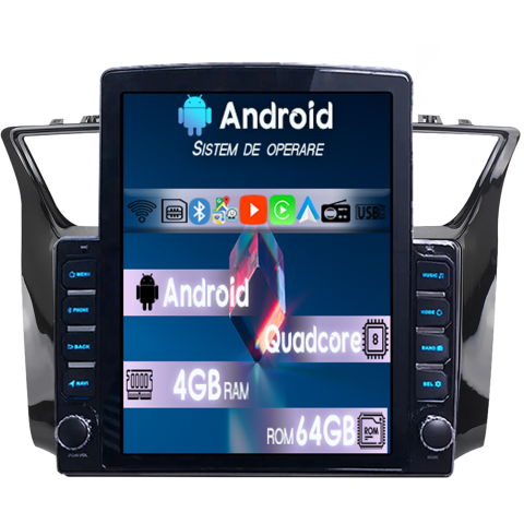 Sylphy 2003-2012 - Navigatie dedicata Nissan Sylphy 2003-2012 Tesla Style, 4GB RAM 64GB ROM, Procesor Quadcore, Android 14, Display QLED 9.7", DSP, Carplay&Android Auto