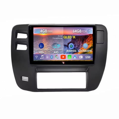 Patrol Y61 1997-2005 - Navigatie dedicata Nissan Patrol Y61 1997-2005, Gri, 4GB RAM 64GB ROM, Octacore, Android 14, Display QLED 9", DSP, Carplay&Android Auto, SIM 4G, Ventilator Activ
