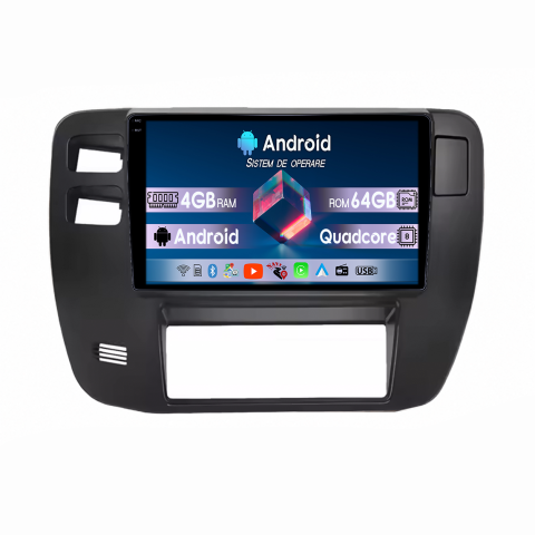 Patrol Y61 1997-2005 - Navigatie dedicata Nissan Patrol Y61 1997-2005, Gri, 4GB RAM 64GB ROM, Quadcore, Android 14, Display QLED  9", DSP, Carplay&Android Auto, Suport camere AHD