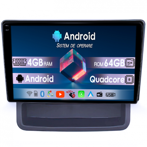 Primastar 2001-2014 - Navigatie dedicata Nissan Primastar 2001-2014, 4GB RAM 64GB ROM, Quadcore, Android 14, Display QLED 1K, 9", DSP, Carplay&Android Auto, Suport camere AHD