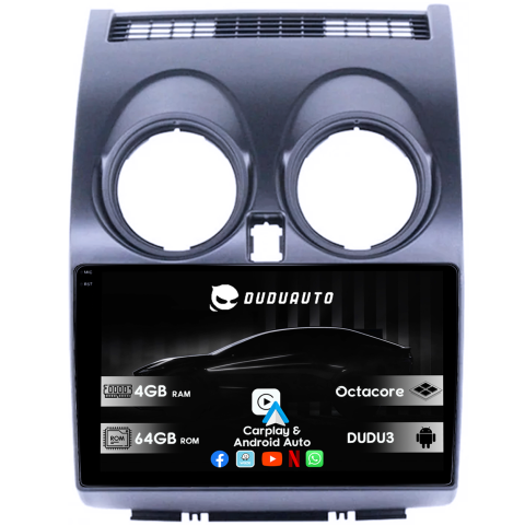 Qashqai 2006-2013 - Navigatie dedicata Nissan Qashqai 2006-2013, DUDU3, 4GB RAM 64GB ROM, Octacore, Platforma 8581, Android, Display QLED 9", DSP, Carplay&AndroidAuto