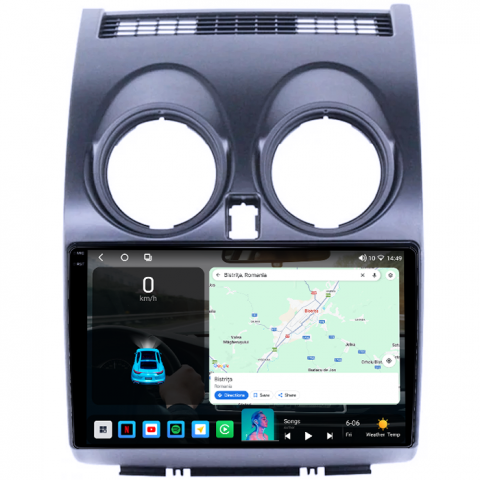Navigatie dedicata Nissan Qashqai 2006-2013, 4GB RAM 64GB ROM, Octacore, Android 14, Display QLED 1K 9", Carplay&Android Auto, SIM 4G, Ventilator Activ [1]