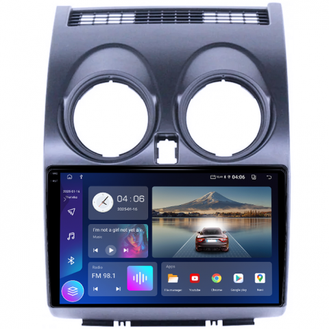 Navigatie dedicata Nissan Qashqai 2006-2013, 4GB RAM 64GB ROM, Quad Core, Display 9" QLED 1K, Carplay, Android 14, Bluetooth, Magazin Play, Suport Camere AHD [1]