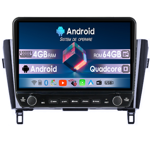 Navigatii Dedicate - Navigatie dedicata Nissan Qashqai (2013-2018) Tesla cu butoane rotative model 2024, 4GB RAM 64GB ROM, Procesor Quadcore, Android 14, Display QLED 10", DSP, Carplay&Android Auto