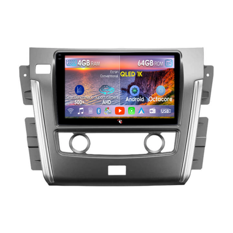 Patrol 2010 - 2020 - Navigatie dedicata Nissan Patrol 2010- 2020, 4GB RAM 64GB ROM, Octacore, Android 14, Display QLED 9", DSP, Carplay&Android Auto, SIM 4G, Ventilator Activ