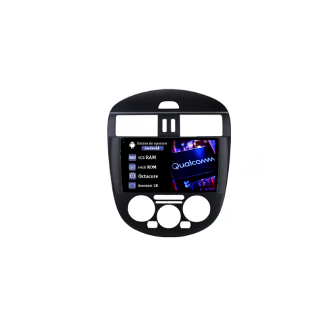 Navigatii Dedicate - Navigatie dedicata Nissan Tiida 2011-2015, 4GB RAM 64GB ROM, Procesor Qualcomm Octacore, Android 14, Rezolutie 2K, Display QLED 9", DSP, Carplay&Android Auto, SIM