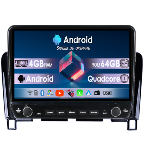 Navigatii Dedicate - Navigatie dedicata Nissan Serena 4 2010-2016 Tesla cu butoane rotative model 2024, 4GB RAM 64GB ROM, Procesor Quadcore, Android 14, Display QLED 10", DSP, Carplay&Android Auto