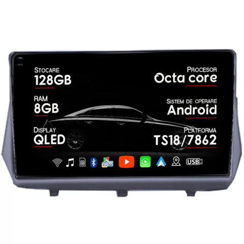 Navigatii Dedicate - Navigatie dedicata Nissan Savrin 2004-2012, 8GB RAM 128GB ROM, Octacore, Platforma TS18, Android 14, Display QLED 9", Suporta camera 360", DSP, Carplay&Android Auto,