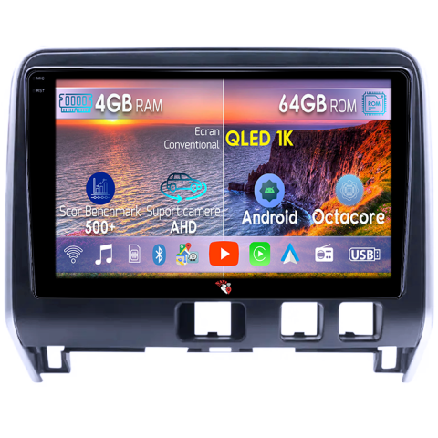 Nissan - Navigatie dedicata Nissan Serena 2016-2018, 4GB RAM 64GB ROM, Octacore, Android 14, Display QLED 9", DSP, Carplay&Android Auto, SIM 4G, Ventilator Activ