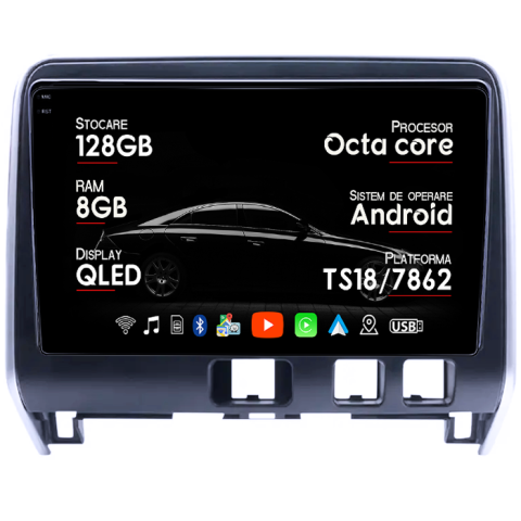 Serena 2016-2018 - Navigatie dedicata Nissan Serena 2016-2018 , 8GB RAM 128GB ROM, Octacore, Platforma TS18, Android 13, Display QLED 10”, Suporta camera 360º, DSP, Carplay&Android Auto, SIM 4G, Ventilator Activ