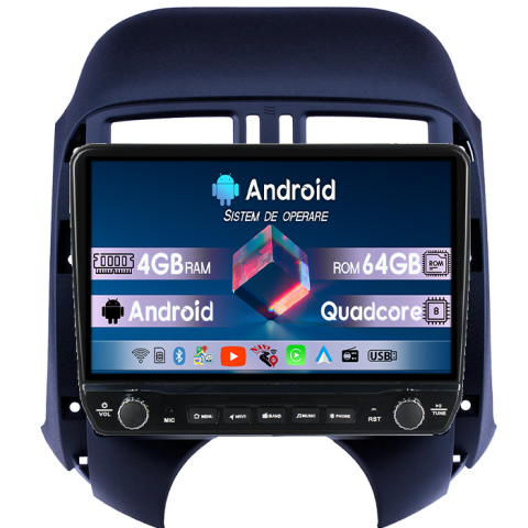 Navigatii Dedicate - Navigatie dedicata Nissan Sunny 2011 Tesla cu butoane rotative model 2024, 4GB RAM 64GB ROM, Procesor Quadcore, Android 14, Display QLED 10", DSP, Carplay&Android Auto