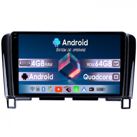 Serena 4 2010-2016 - Navigatie dedicata Nissan Serena 4 2010-2016, 4GB RAM 64GB ROM, Quad Core, Display 9" QLED 1K, Carplay, Android 14, Bluetooth, Magazin Play, Suport Camere AHD