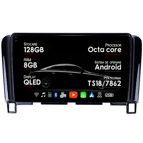 Serena 4 2010-2016 - Navigatie dedicata Nissan Serena 4 2010-2016, 8GB RAM 128GB ROM, Octacore, Platforma TS18, Android 13, Display QLED 9”, Suporta camera 360º, DSP, Carplay&Android Auto, SIM 4G, Ventilator Activ