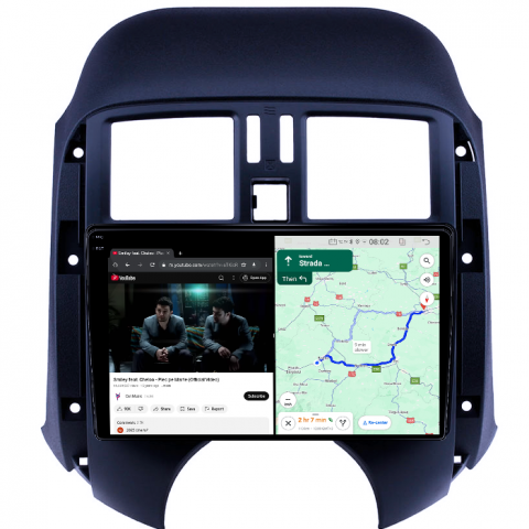 Navigatie dedicata Nissan Sunny 2011, 4GB RAM 64GB ROM, Quadcore, Android 14, Display QLED 1K, 9", DSP, Carplay&Android Auto, Suport camere AHD [4]