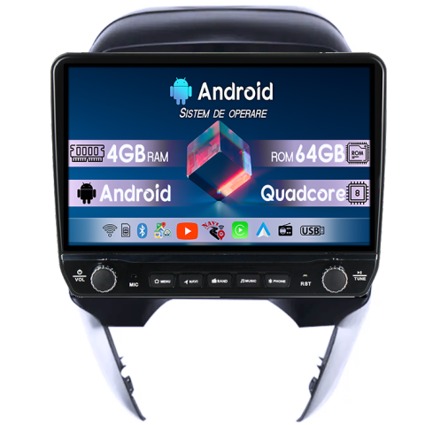 Sunny 2019 - Navigatie dedicata Nissan Sunny 2019 Tesla cu butoane rotative model 2024, 4GB RAM 64GB ROM, Procesor Quadcore, Android 14, Display QLED 10", DSP, Carplay&Android Auto