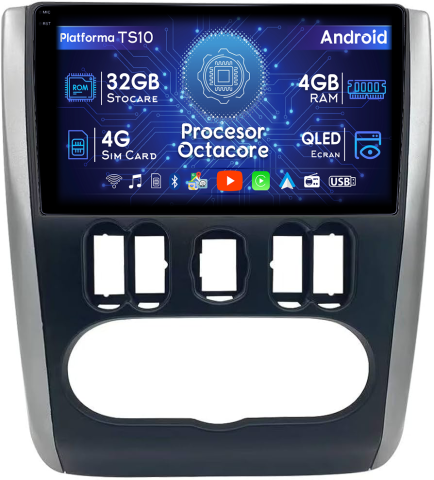 Almera 2012-2019 - Navigatie dedicata Nissan Almera G15 2012-2019, 4GB RAM 32GB ROM, Octacore, Android 14, Display QLED  9", DSP, Carplay&Android Auto, SIM 4G, Bluetooth, Ventilator Activ