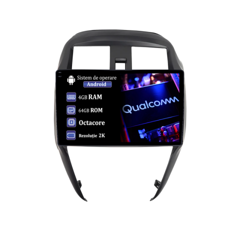 Sunny 2016-2019 - Navigatie dedicata Nissan Sunny 2016-2019, 4GB RAM 64GB ROM, Procesor Qualcomm Octacore, Android 14, Rezolutie 2K, Display QLED 9", DSP, Carplay&Android Auto, SIM