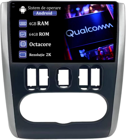 Almera 2012-2019 - Navigatie dedicata Nissan Almera G15 2012-2019, 4GB RAM 64GB ROM, Procesor Qualcomm Octacore, Android 14, Rezolutie 2K, Display QLED 9", DSP, Carplay&Android Auto, SIM