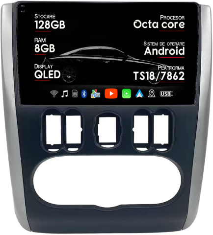 Almera 2012-2019 - Navigatie dedicata Nissan Almera G15 2012-2019, 8GB RAM 128GB ROM, Octacore, Platforma TS18, Android 14, Display QLED 9", Suporta camera 360", DSP, Carplay&AndroidAuto