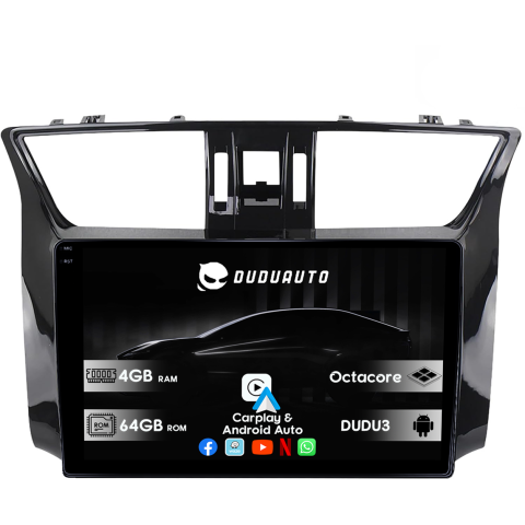 Sylphy 2003-2012 - Navigatie dedicata Nissan Sylphy 2003-2012, DUDU3, 4GB RAM 64GB ROM, Octacore, Platforma 8581, Android, Display QLED 9", DSP, Carplay&AndroidAuto