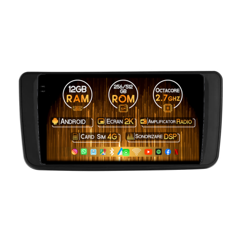 Leaf 2017-2024 - Navigatie dedicata Nissan Leaf 2017-2024, 12GB RAM 256GB ROM, Android 14, Rezolutie 2K, Display QLED, 9", DSP, Carplay, Android Auto, Internet, Youtube, Waze, Wi Fi, USB