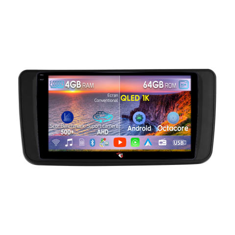 Leaf 2017-2024 - Navigatie dedicata Nissan Leaf 2017-2024, 4GB RAM 64GB ROM, Octacore, Android 14, Display QLED 9", DSP, Carplay&Android Auto, SIM 4G, Ventilator Activ