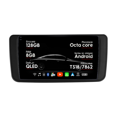 Leaf 2017-2024 - Navigatie dedicata Nissan Leaf 2017-2024, 8GB RAM 128GB ROM, Octacore, Platforma TS18, Android 14, Display QLED 9", Suporta camera 360", DSP, Carplay&AndroidAuto