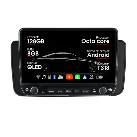 Leaf 2017-2024 - Navigatie dedicata Nissan Leaf 2017-2024 Tesla Cu Butoane Rotative Model 2024, ANDROID 13, 10 inch , 8+128GB, Internet, Aplicatii, Waze, GPS