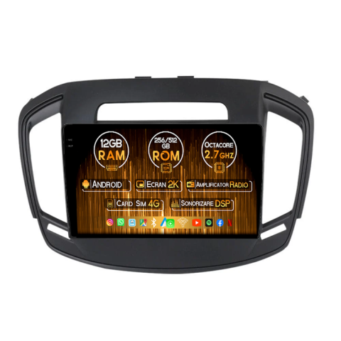 Opel - Navigatie dedicata Opel Insignia 2014-2017, 12GB RAM 256GB ROM, Android 14, Rezolutie 2K, Display QLED, 9", DSP, Carplay, Android Auto, Internet, Youtube, Waze, Wi Fi, USB