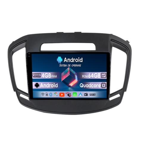 Opel - Navigatie dedicata Opel Insignia 2014-2017, 4GB RAM 64GB ROM, Quadcore, Android 14, Display QLED  9", DSP, Carplay&Android Auto, Suport camere AHD