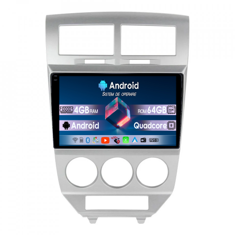 Dodge Caliber 2007-2014 - Navigatie dedicata Dodge Caliber 2007-2014, 4GB RAM 64GB ROM, Quadcore, Android 14, Display QLED  9", DSP, Carplay&Android Auto, Suport camere AHD