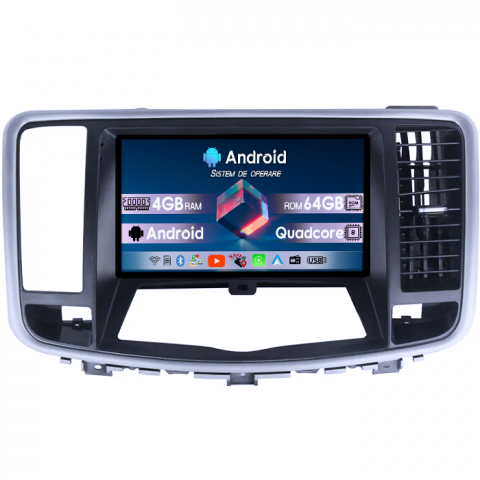 Teana 2013-2018 - Navigatie dedicata Nissan Teana 2013-2018, 4GB RAM 64GB ROM, Quad Core, Display 9" QLED 1K, Carplay, Android 14, Bluetooth, Magazin Play, Suport Camere AHD
