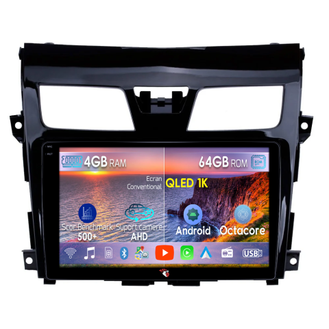 Teana 3 2013-2015 - Navigatie dedicata Nissan Teana 3 2013-2015, 4GB RAM 64GB ROM, Octacore, Android 14, Display QLED 9", DSP, Carplay&Android Auto, SIM 4G, Ventilator Activ