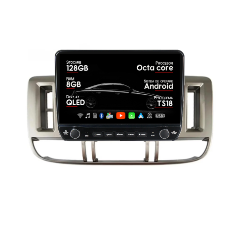 X-Trail 2000-2007 - Navigatie dedicata Nissan X-Trail 2001-2006 Tesla Cu Butoane Rotative Model 2024, ANDROID 13, 10 inch , 8+128GB, Internet, Aplicatii, Waze, GPS